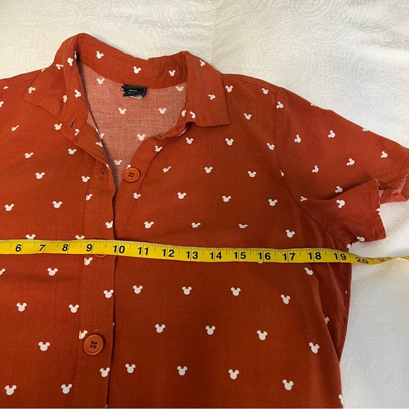 Her Universe Disney Size Small Mickey Mouse Allover Print Button-Front Dress - Picture 5 of 10